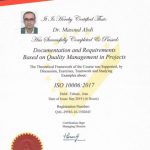 مدارک و تاییدیه های دکتر مسعود عبدی مدیرعامل هلدینگ آرین سازه