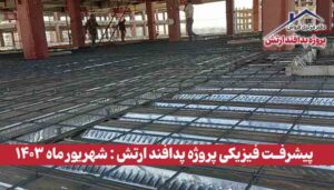 گزارش پیشرفت فیزیکی پروژه پدافند ارتش ( شهریور ماه 1403 )