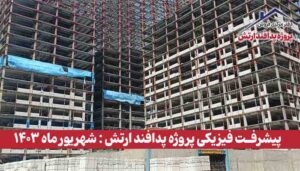 گزارش پیشرفت فیزیکی پروژه پدافند ارتش ( شهریور ماه 1403 )