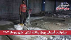 گزارش پیشرفت فیزیکی پروژه پدافند ارتش ( شهریور ماه 1403 )
