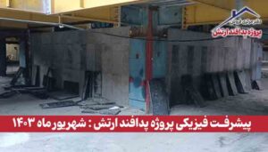 گزارش پیشرفت فیزیکی پروژه پدافند ارتش ( شهریور ماه 1403 )