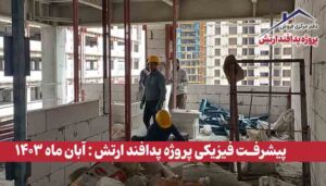 گزارش پیشرفت فیزیکی پروژه پدافند ارتش ( آبان ماه 1403 )
